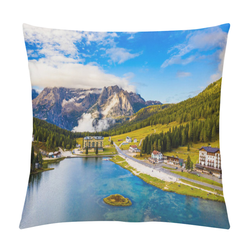 Personality  Tre Cime Di Lavaredo Peaks Seen From Misurina Lake In Dolomites, Pillow Covers