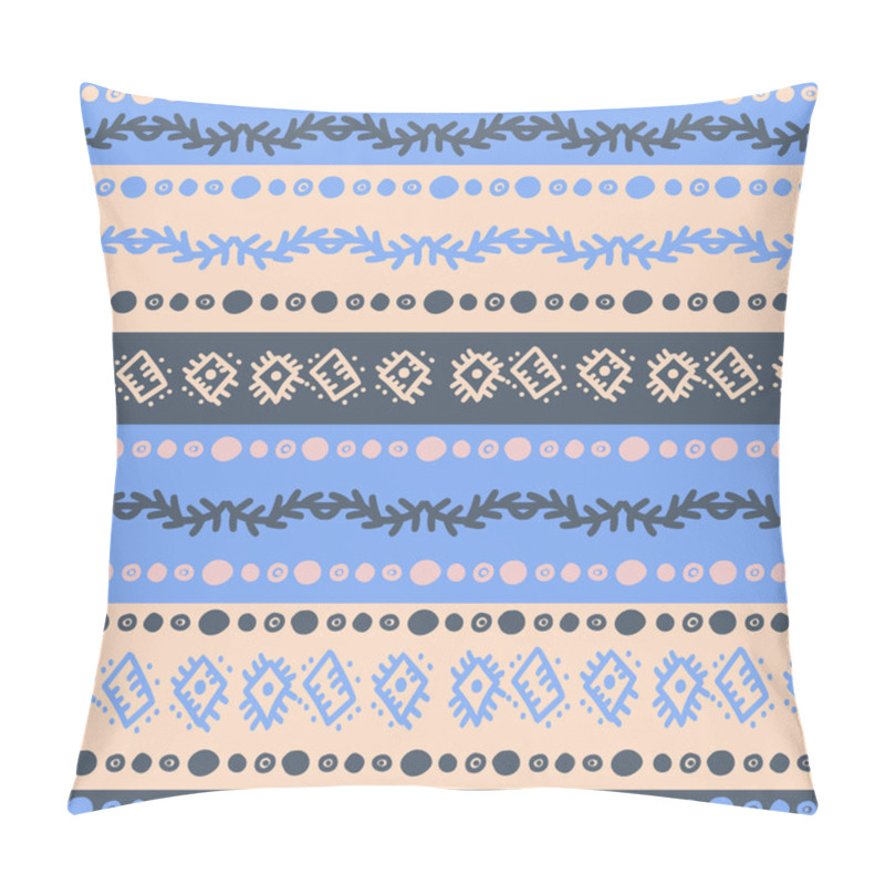 Personality  Ethnic Abstract Hand-drawn Seamless Pattern Pillow Covers