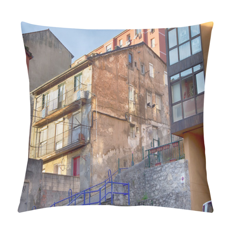 Personality  Old Building In Quite A Bad State Pillow Covers