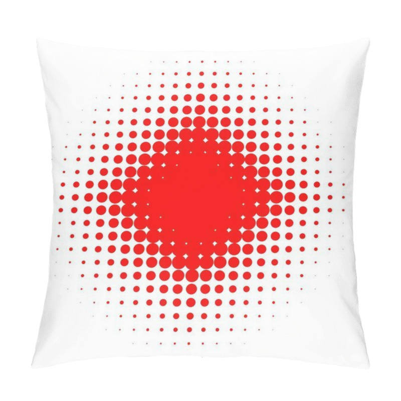 Personality  Round Pattern With Gradient Of Large And Small Red Circles Pillow Covers