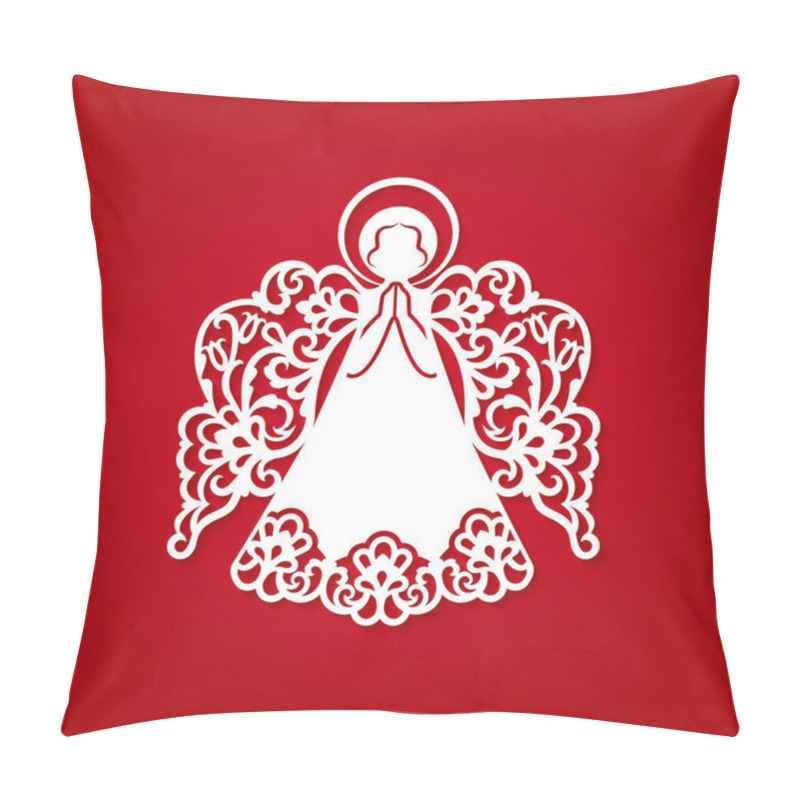 Personality  Beautiful Angel With Ornamental Wings And Halo Pillow Covers