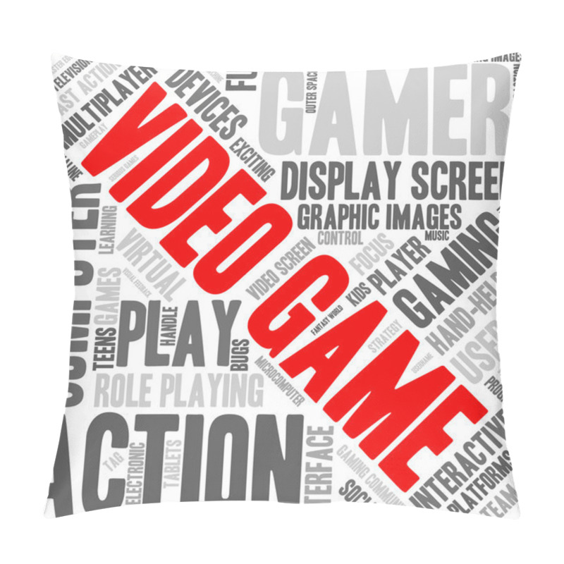 Personality  Video Game Word Cloud Pillow Covers