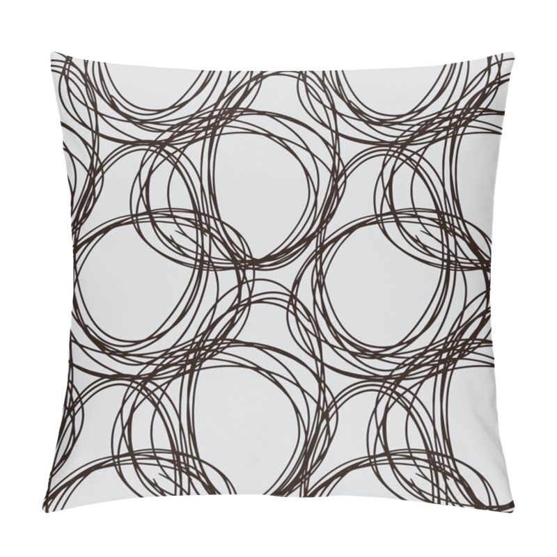 Personality  Hand Drawn Ovals Seamless Texture.  Pillow Covers