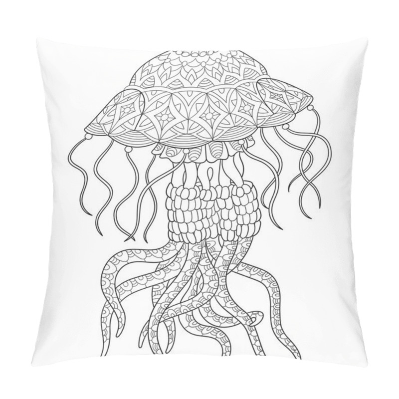 Personality  Zentangle Stylized Jellyfish Pillow Covers