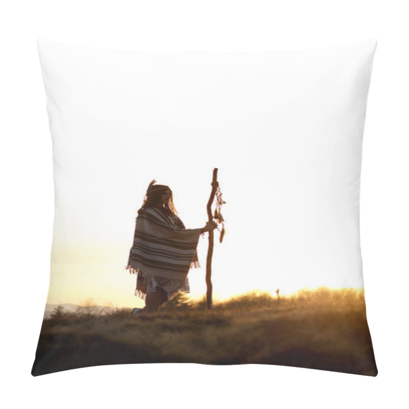 Personality  Native American Woman  Shaman  Pillow Covers