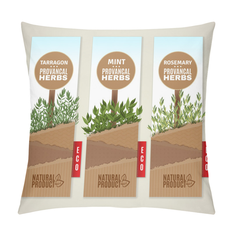 Personality  Herbs De Provence Banners Pillow Covers