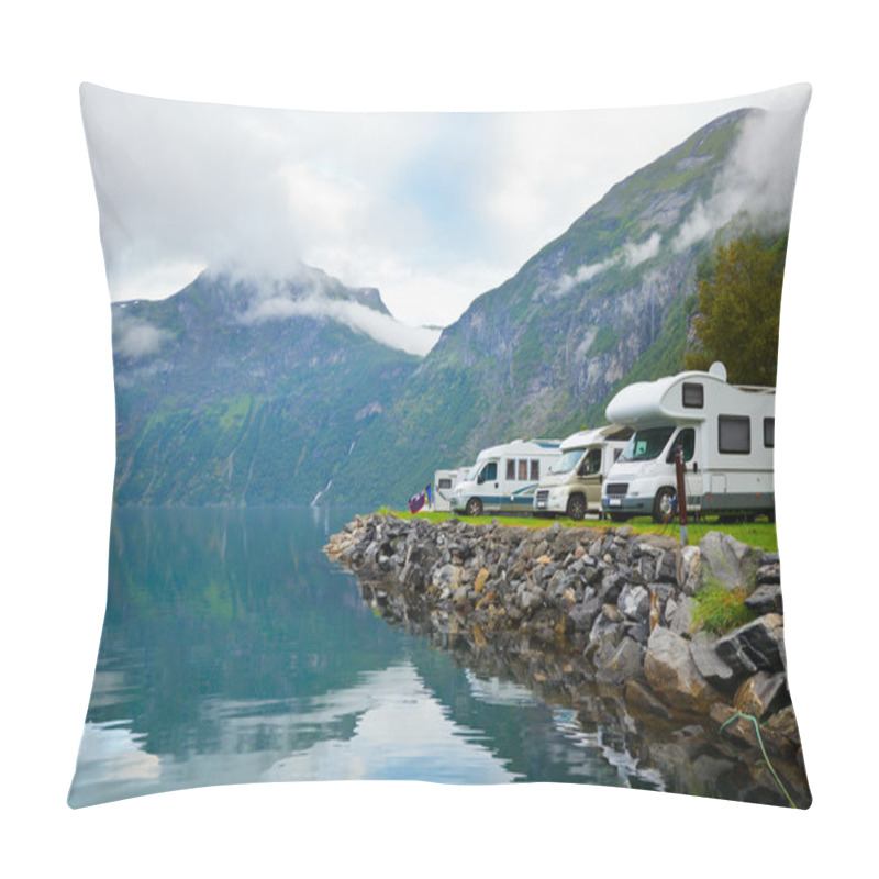 Personality  Camping By Fjord Pillow Covers