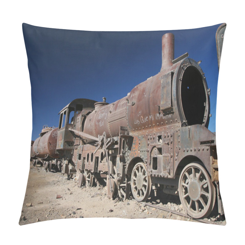 Personality  Old Steam Locomotive Pillow Covers