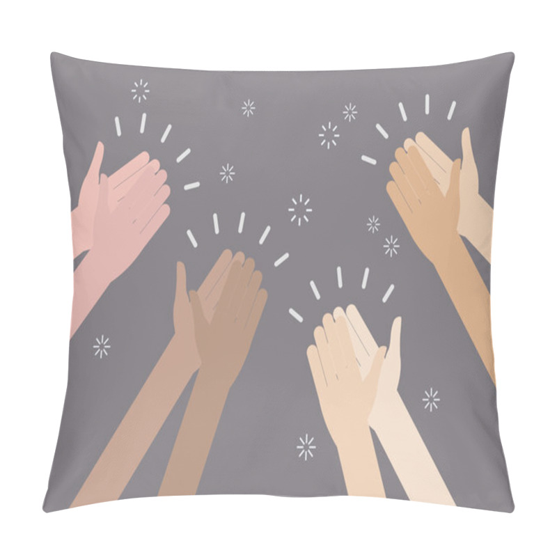 Personality  Human Hands Clapping Ovation Pillow Covers