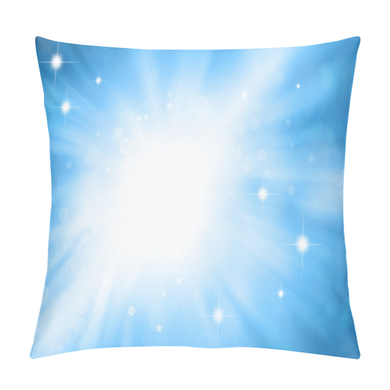 Personality  Stars Sparkling On A Blue Background Pillow Covers