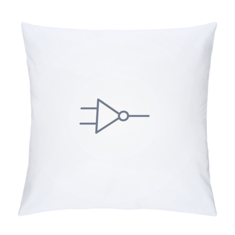 Personality  Logic Nor, Nand, Vector Best Gray Line Symbol On White Background, EPS 10 Pillow Covers