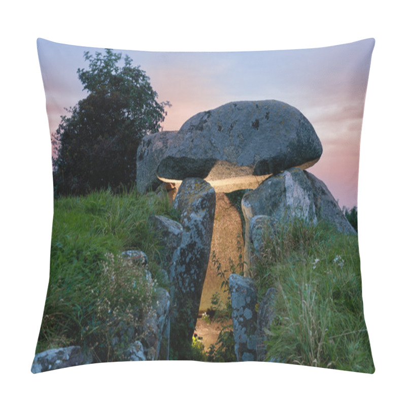 Personality  Ancient Neolithic Dolmen, Island Of Moen Pillow Covers