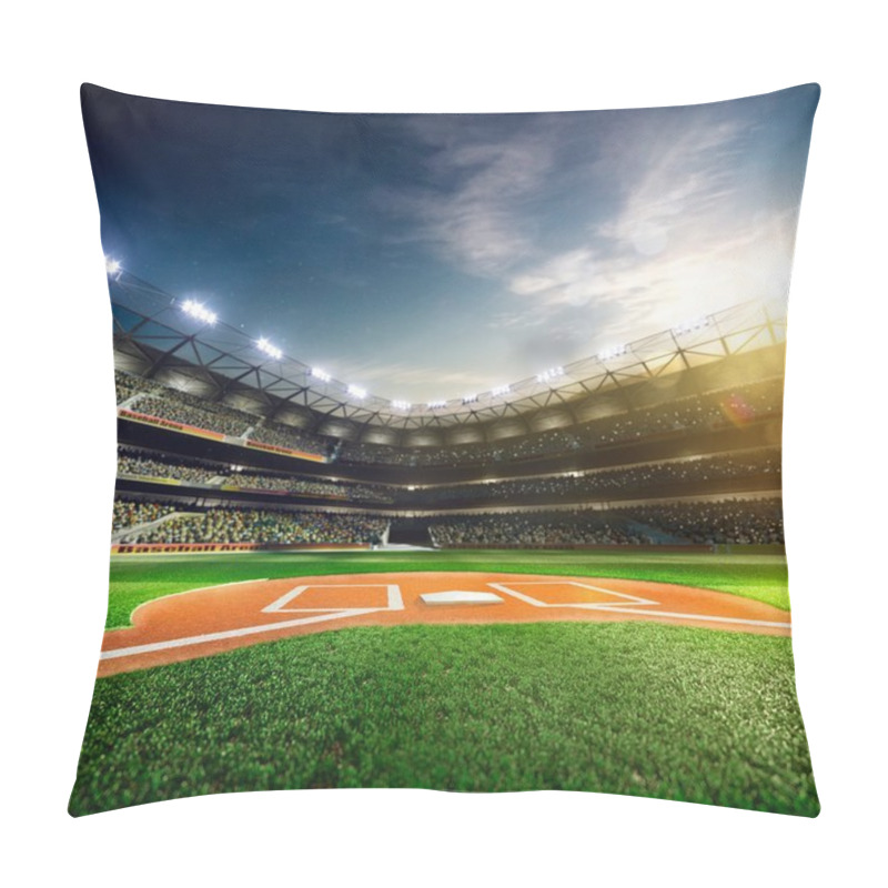 Personality  Professional Baseball Grand Arena In Sunlight Pillow Covers