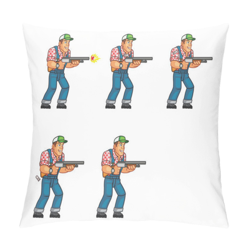 Personality  Red Neck Shooting Game Animation Sprite Pillow Covers