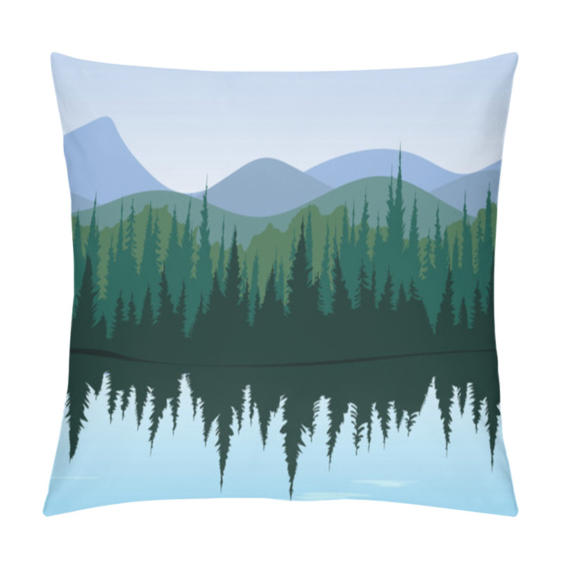 Personality  Forest Lake Panorama Pillow Covers