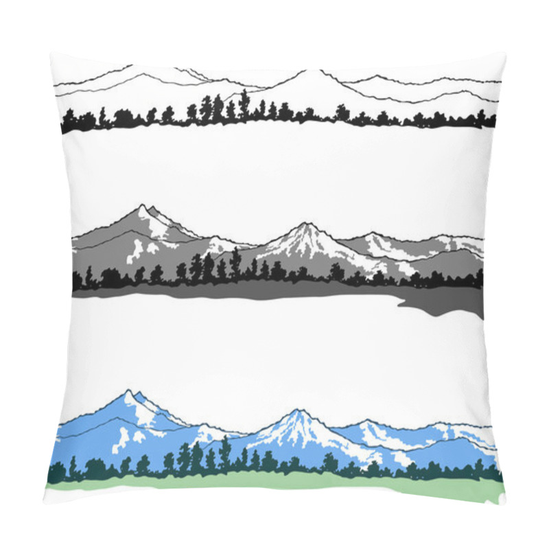 Personality  Vector Mountains Landscape Pillow Covers