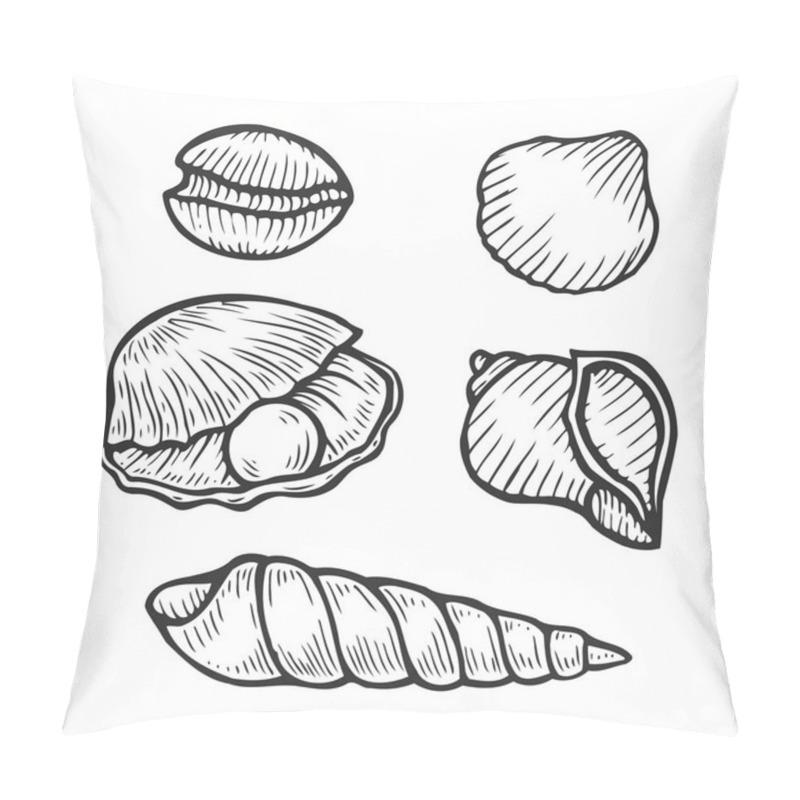 Personality  Set Of Seafood Icons Pillow Covers