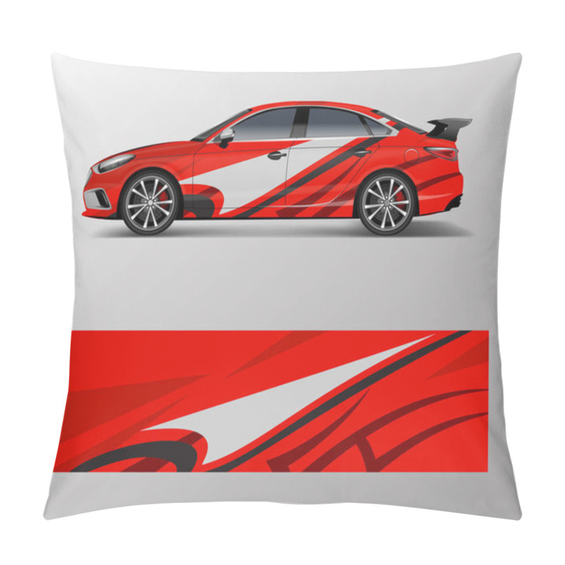 Personality  Modern Racing Car Wrap Strip For Racing Sport Car Design. Pillow Covers