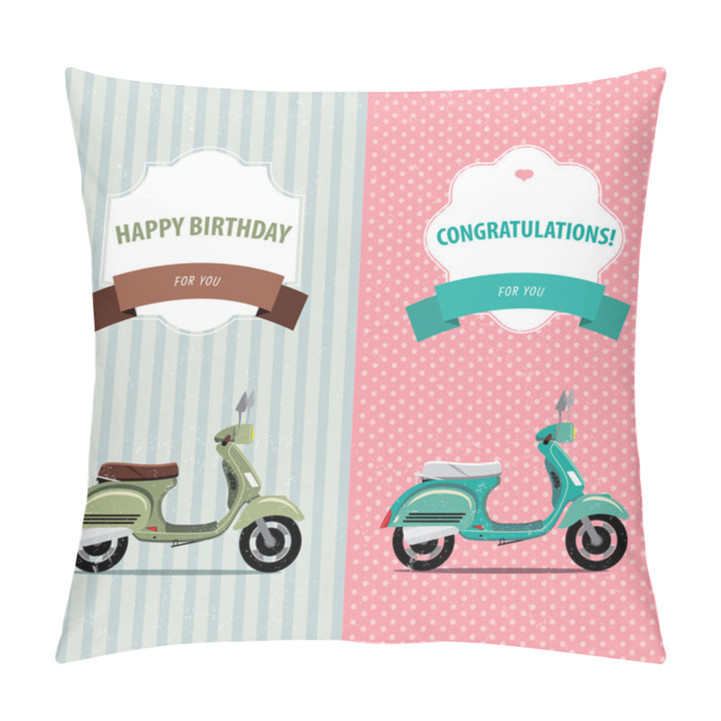 Personality  Card Scooter Set Pillow Covers