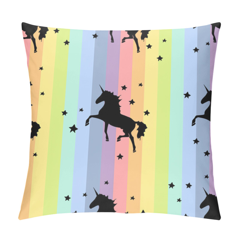 Personality  Unicorn. Rainbow Pattern Pillow Covers