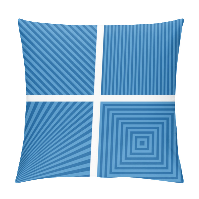 Personality  Blue Simple Striped Background Set Pillow Covers