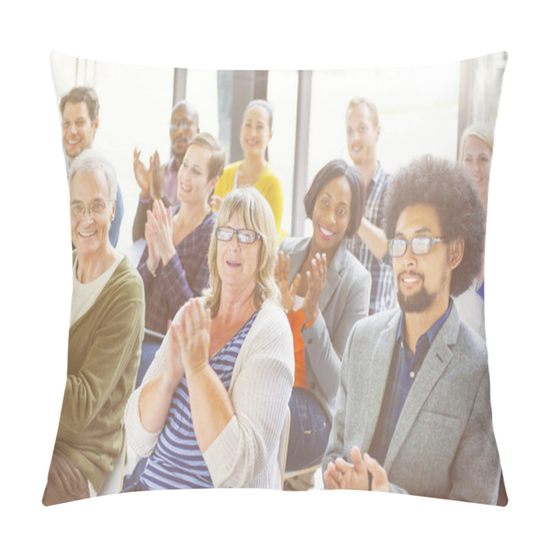 Personality  Group Of People Clapping With Gladness Pillow Covers