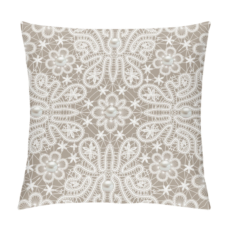 Personality  Seamless Lace Floral Pattern With Butterflies Pillow Covers