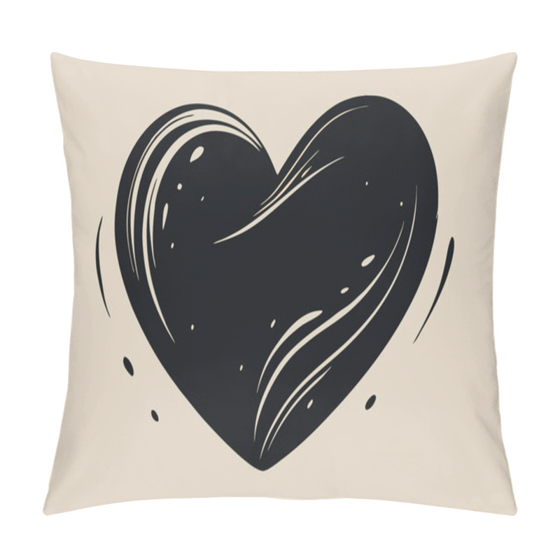 Personality  Heart Illustration In A Minimalist Style Pillow Covers