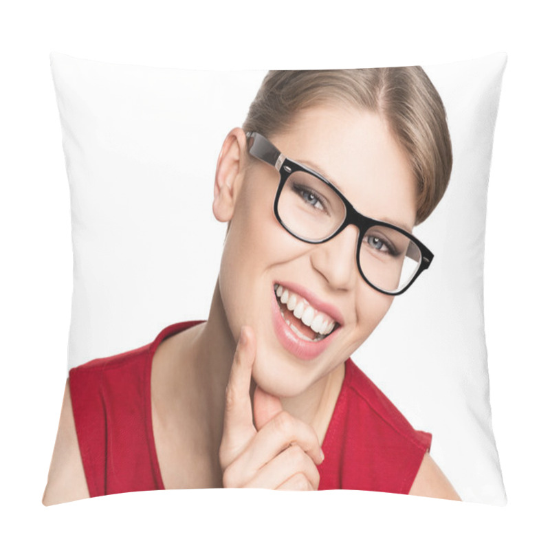 Personality  Fashion Woman In Eyeglasses Pillow Covers