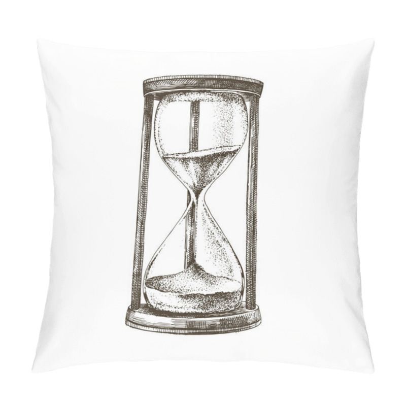 Personality  Hand Drawn Hourglass In Retro Style Pillow Covers