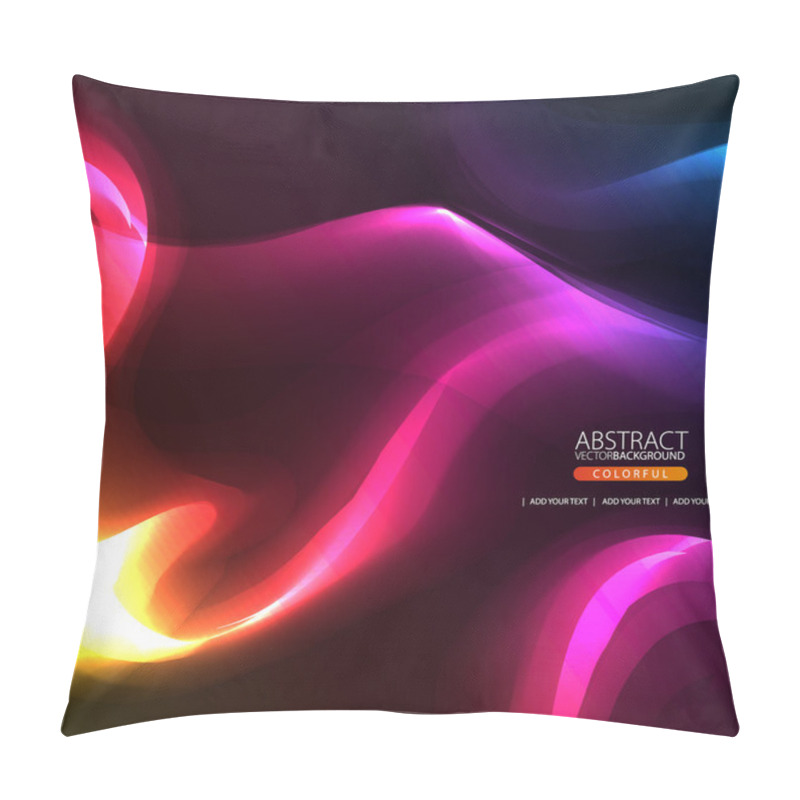 Personality  Abstract Purple, Blue And Yellow Background With Light Reflections Pillow Covers