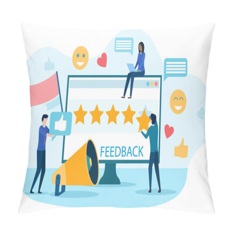 Personality  Feedback Concept Illustration Pillow Covers