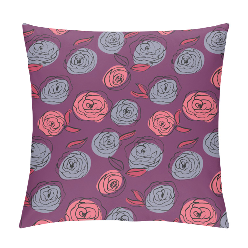 Personality  Floral Pattern With Roses And Leaves. Pillow Covers