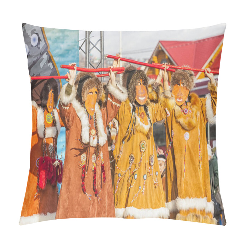 Personality  The Holiday Northern Aboriginal Koryak Was Hololo. Pillow Covers