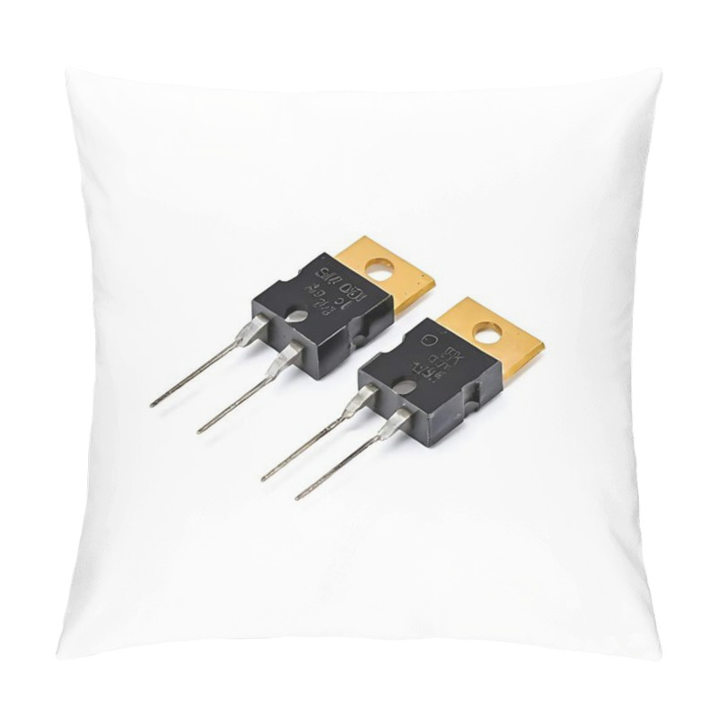 Personality  Schottky Diode Isolated On A White Background Pillow Covers