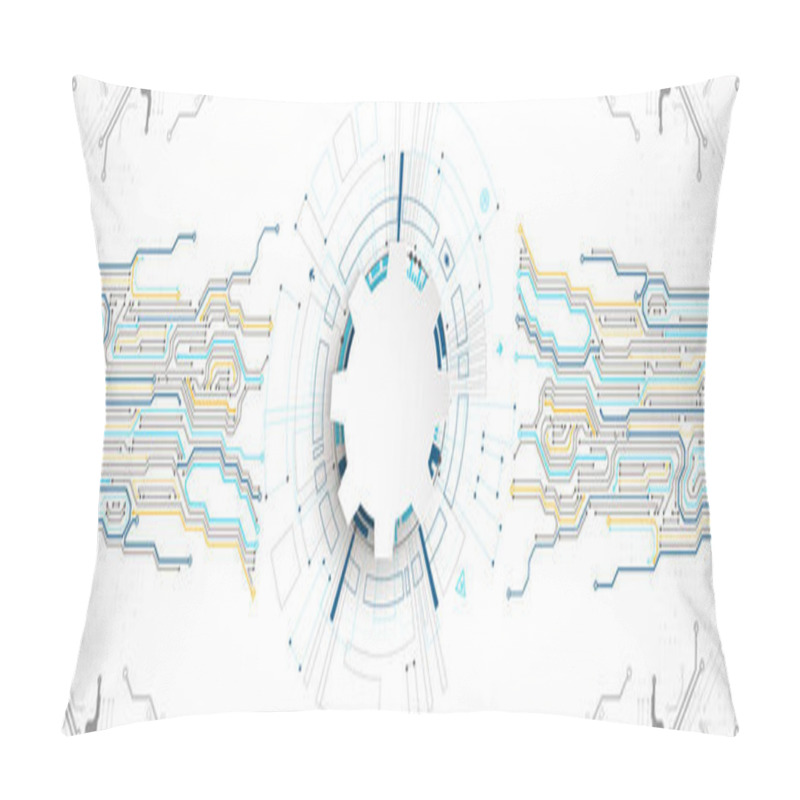 Personality  Abstract Technology Circuit Board. Communication Concept. Pillow Covers