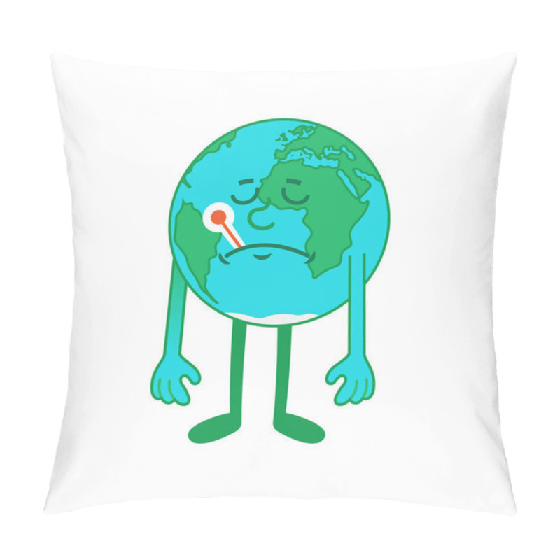 Personality  Cartoon Character Of Sick Earth  Pillow Covers