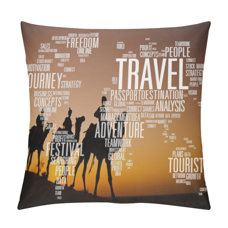 Personality  Travel Explore With Camels Pillow Covers