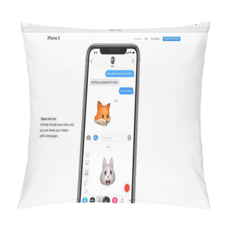 Personality  Apple Website Showcasing IPhone X 10  Pillow Covers