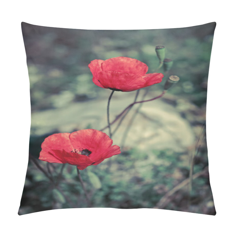 Personality  Poppy Flower Pillow Covers