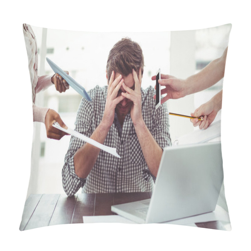 Personality  Businessman Stressed Out At Work Pillow Covers