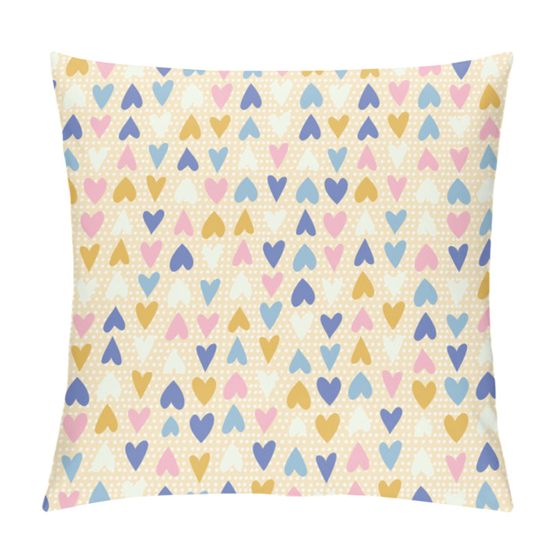 Personality  Romantic Seamless Pattern With Small Hand Drawn Hearts Pillow Covers