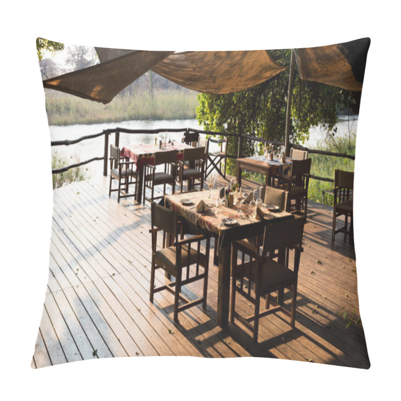 Personality  Table Without Guests In An African Restaurant - Namibia Pillow Covers