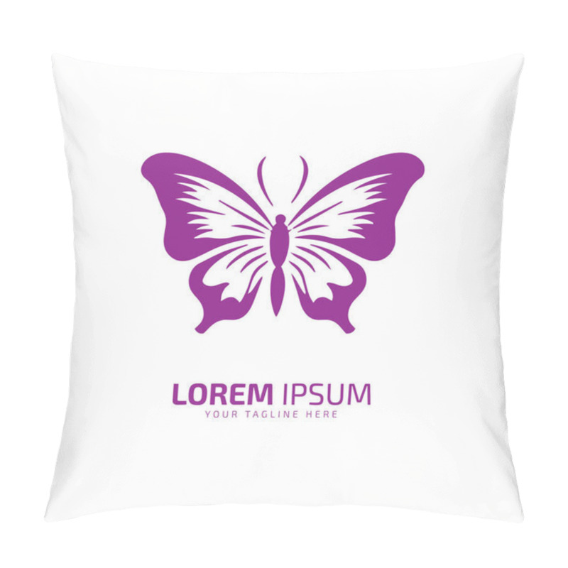 Personality  Minimal And Abstract Logo Of Butterfly Icon Vector Silhouette Design Art Pillow Covers