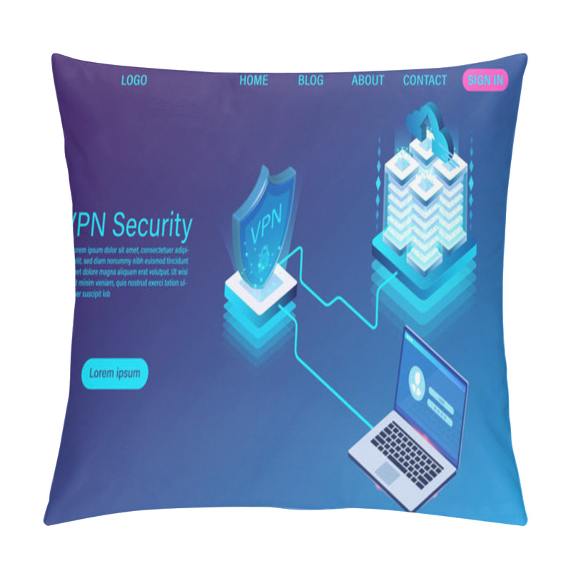 Personality  Virtual Private Network Security Technology Concept Pillow Covers