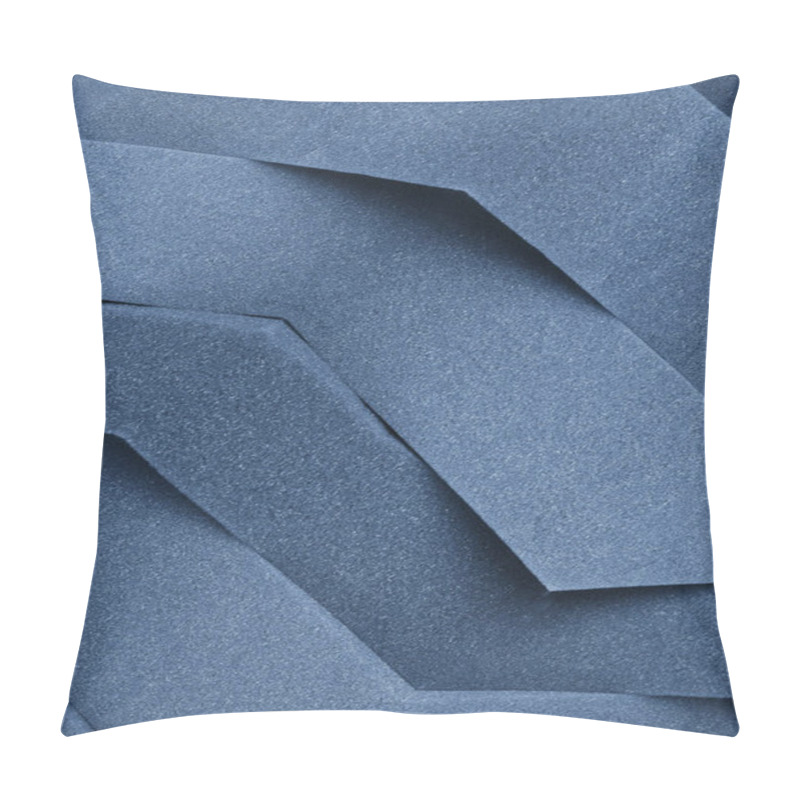 Personality  Pile Of Beautiful Blue Foam Sponges Slanted Style. The Creation Of Thick And Thin Materials With Zigzag Weaving For The Background Pillow Covers