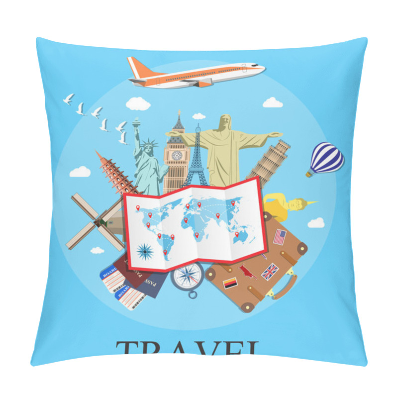 Personality  Travel By Plane . Pillow Covers