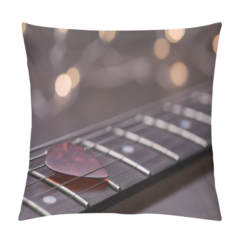 Personality  Guitar Frets With Mediator On Strings Pillow Covers