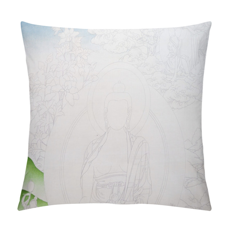 Personality  Ancient Buddhist Thangka Painting Pillow Covers