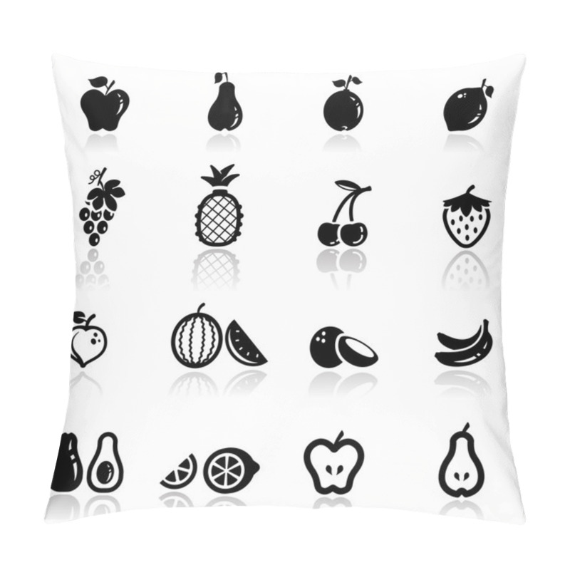 Personality  Icons Set Fruits Pillow Covers